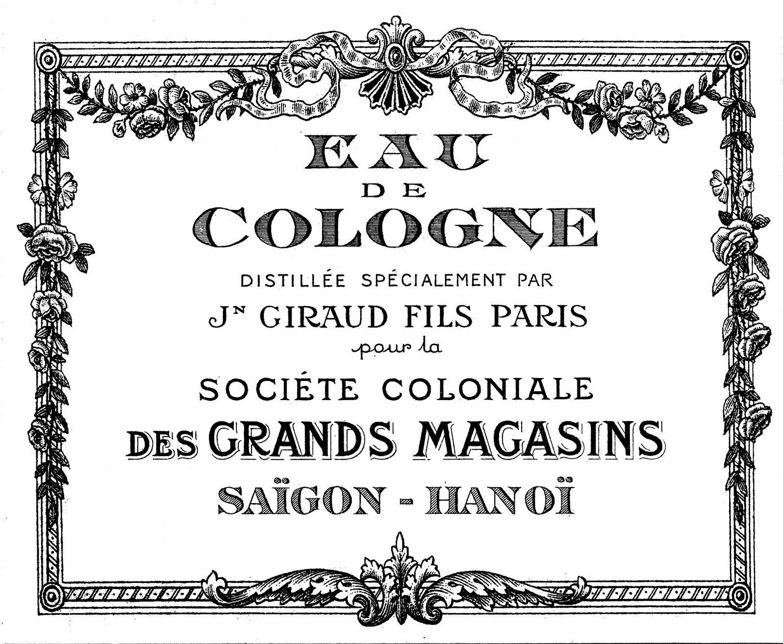 Vintage Graphics - Gorgeous Paris Cologne Label - The ...