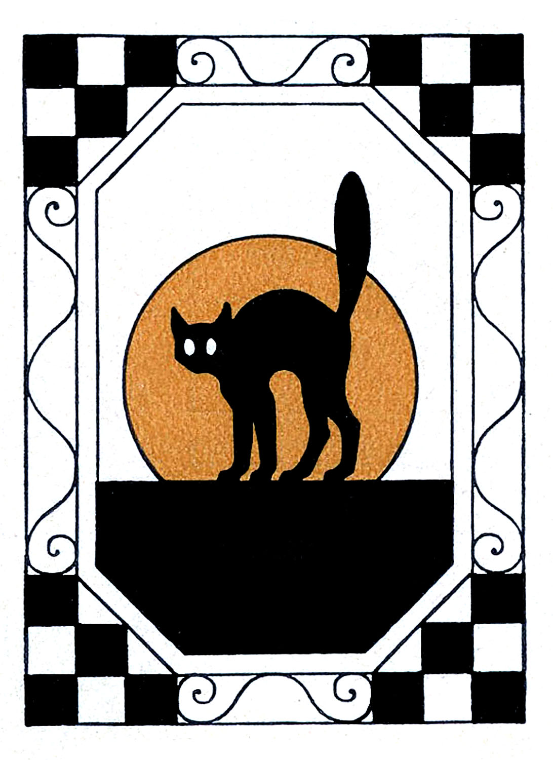 clip art black halloween cat - photo #30