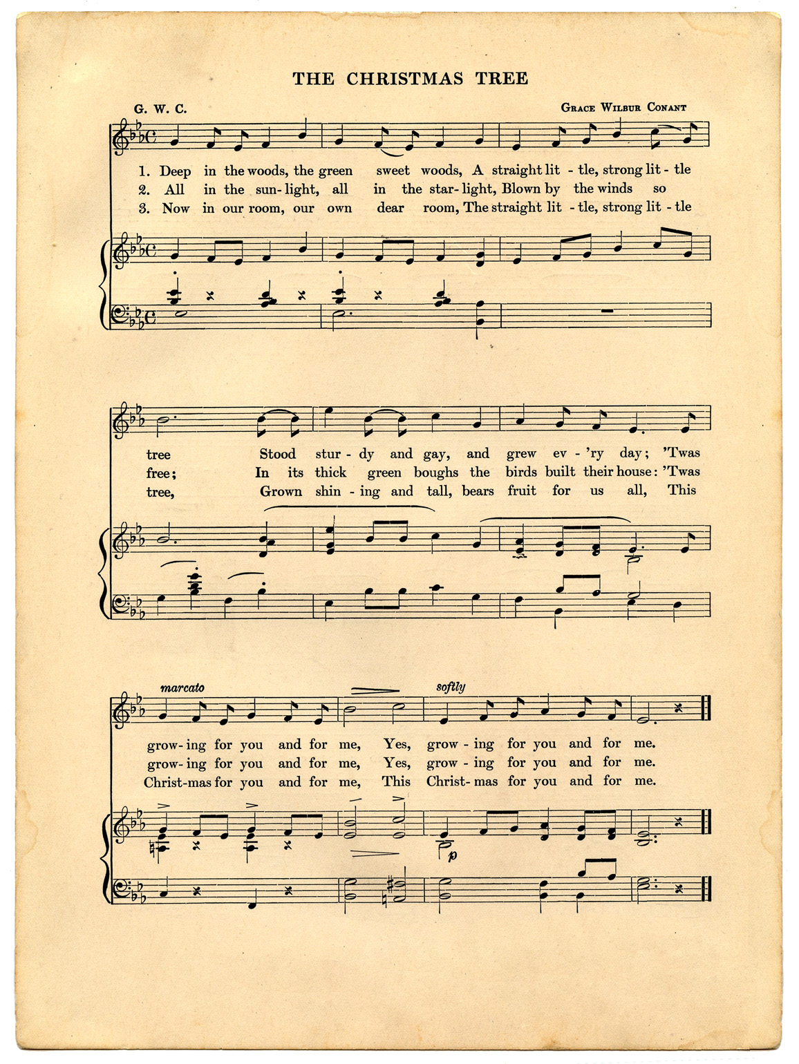 Vintage Christmas Sheet Music Printable - The Graphics Fairy