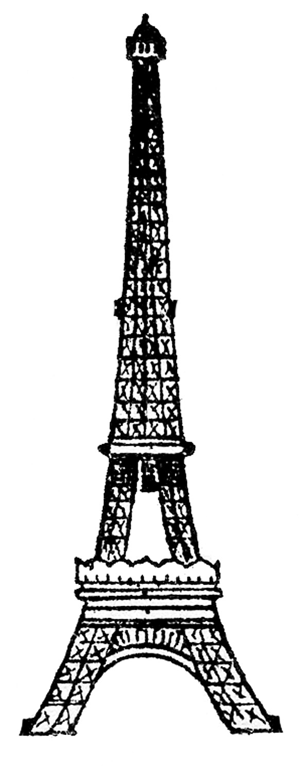 Eiffel Tower Picture Vintage Line Drawing The Graphics