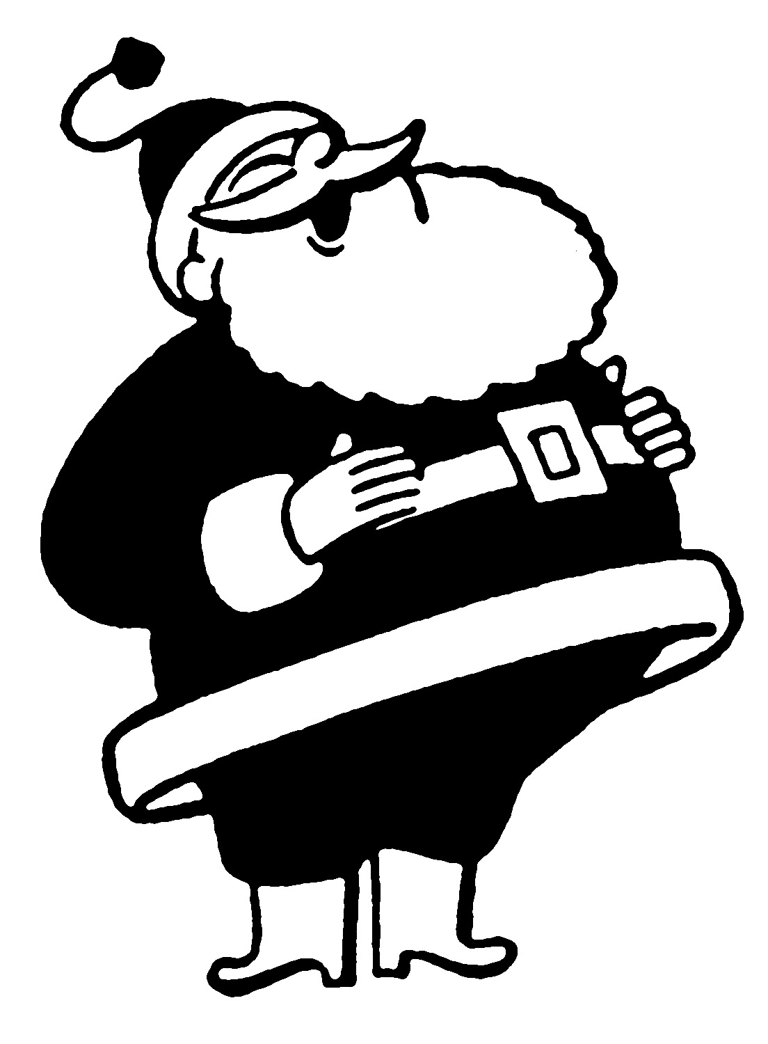 Retro Christmas Clip Art - Funny Santas - The Graphics Fairy