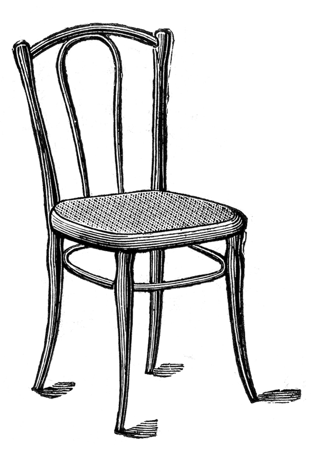 Antique Images - Caned Bentwood Chairs - The Graphics Fairy