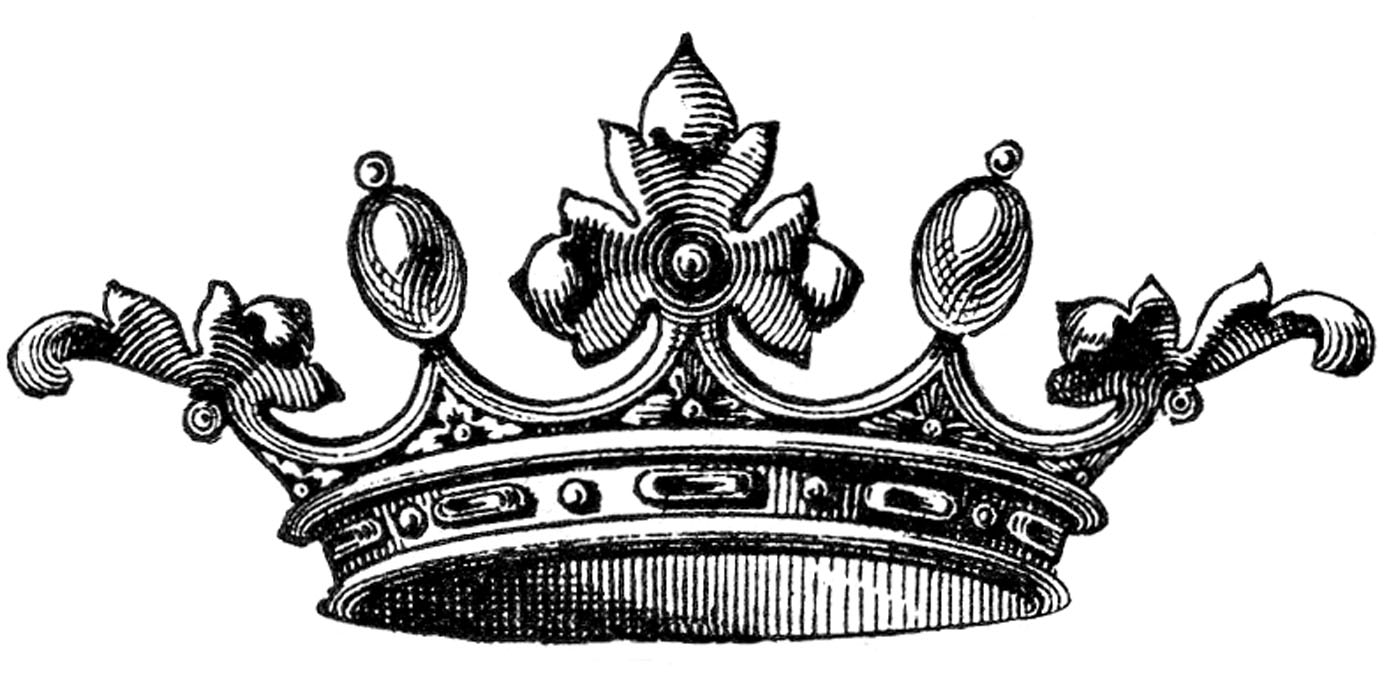 free crown clipart black and white - photo #35