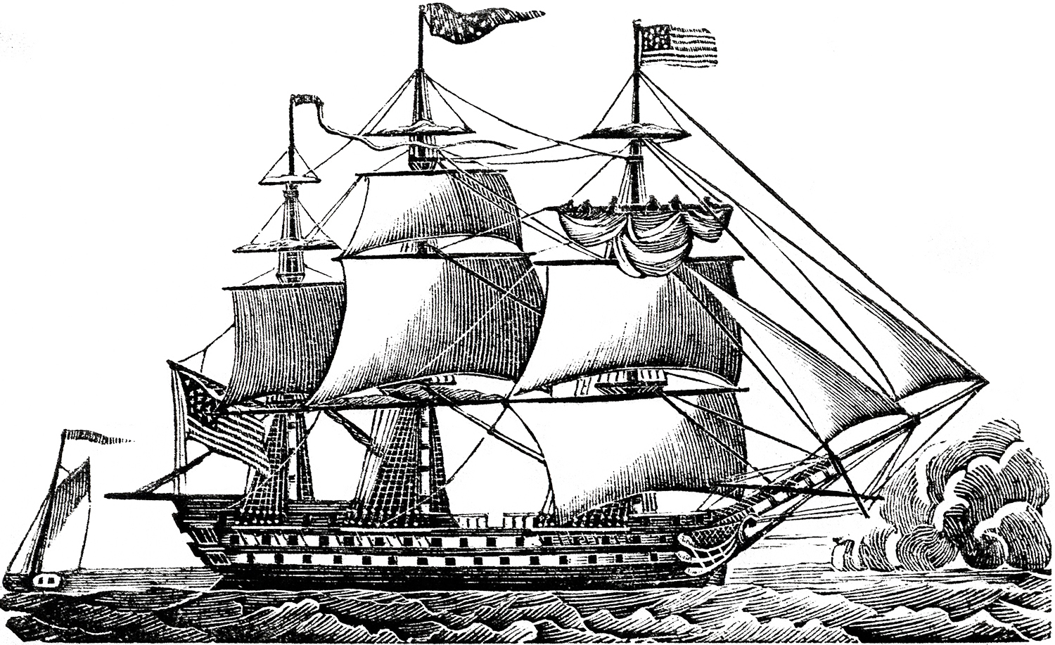 pirate ship clipart black and white - photo #44