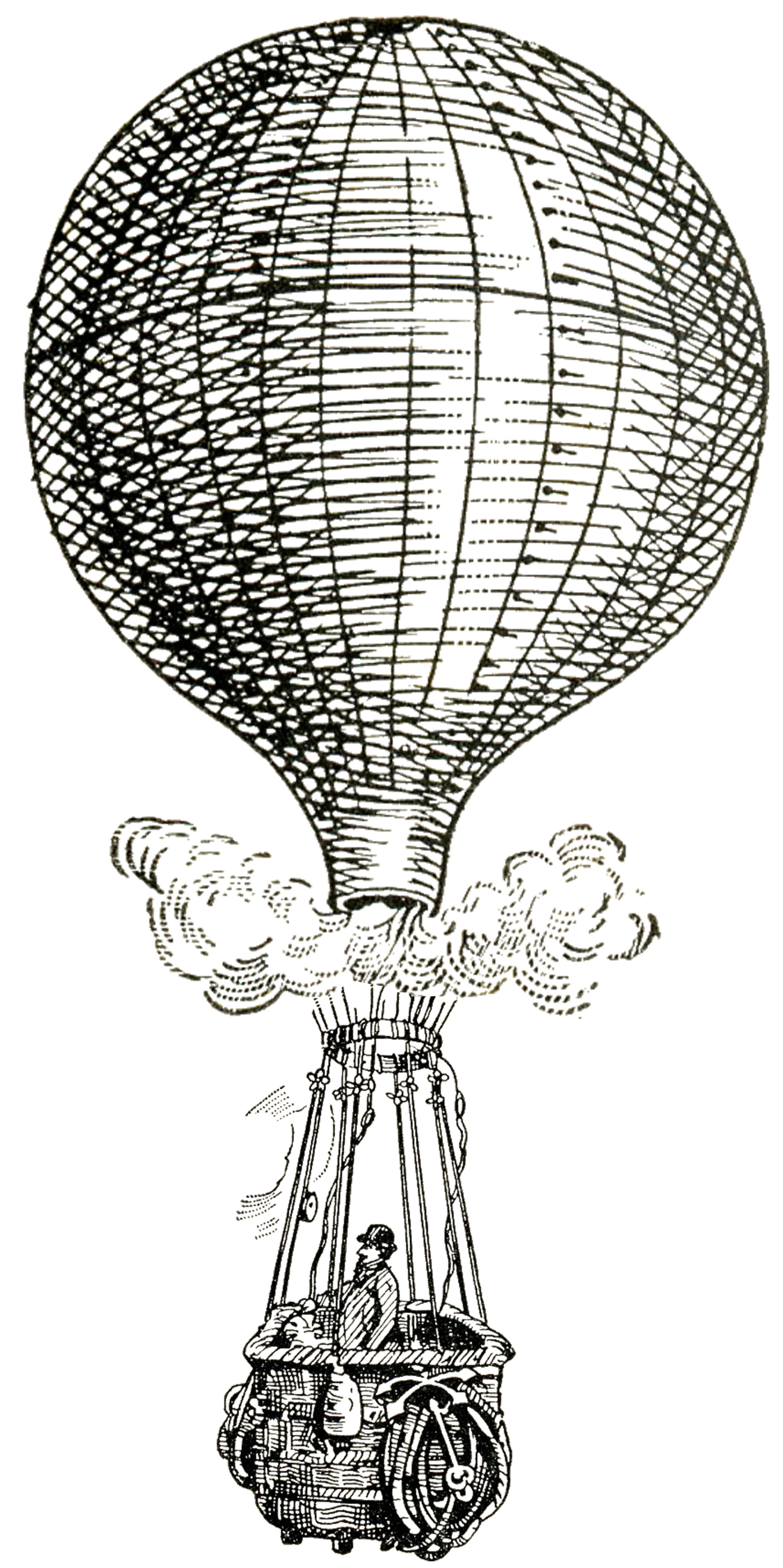 Vintage Images Hot Air Balloons Steampunk The