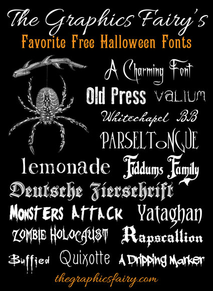 graphics fairy halloween fonts