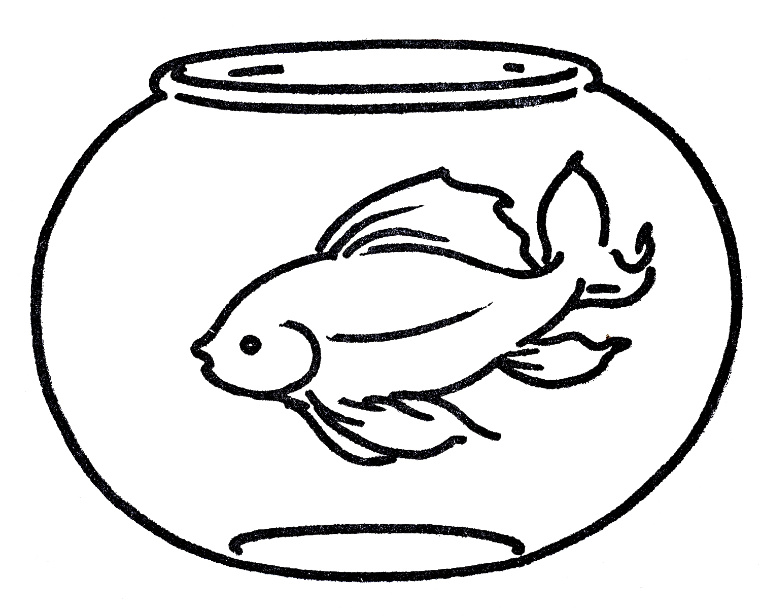 clipart line drawing fish - photo #21