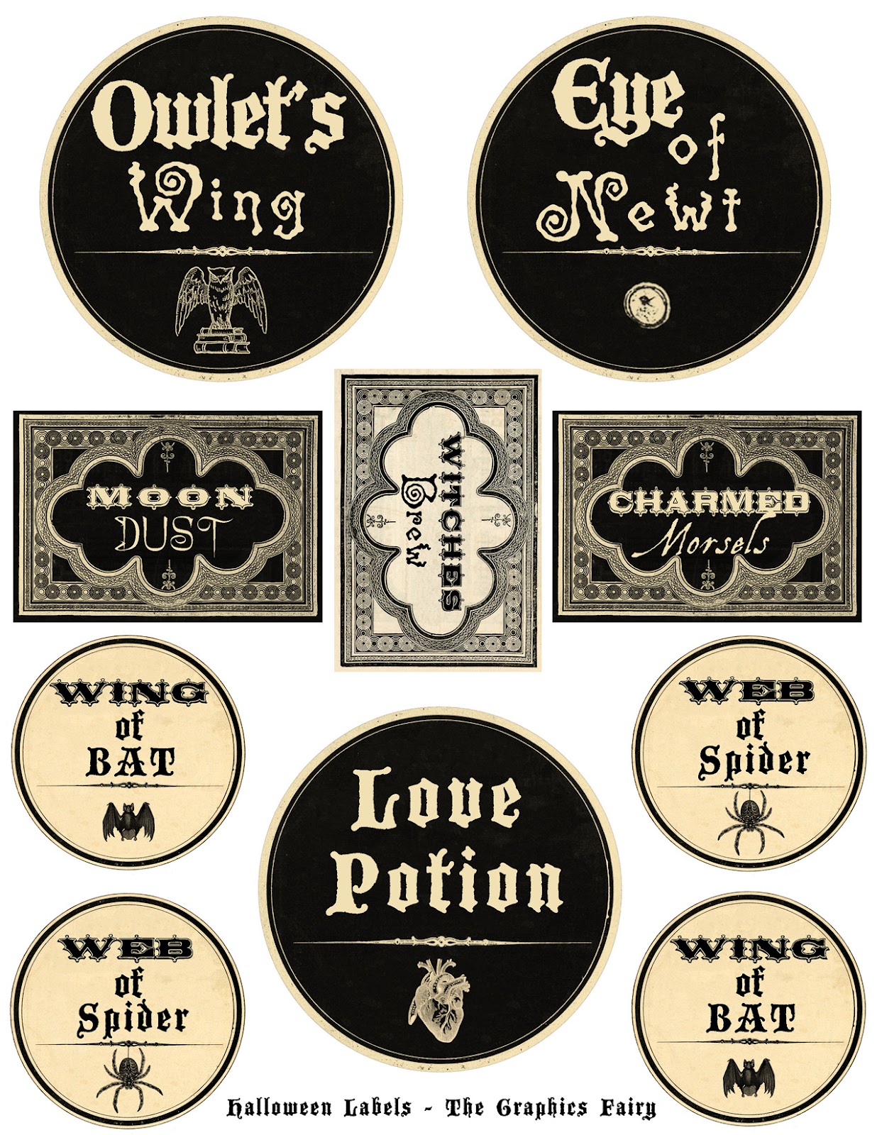 Free Halloween Printables Labels