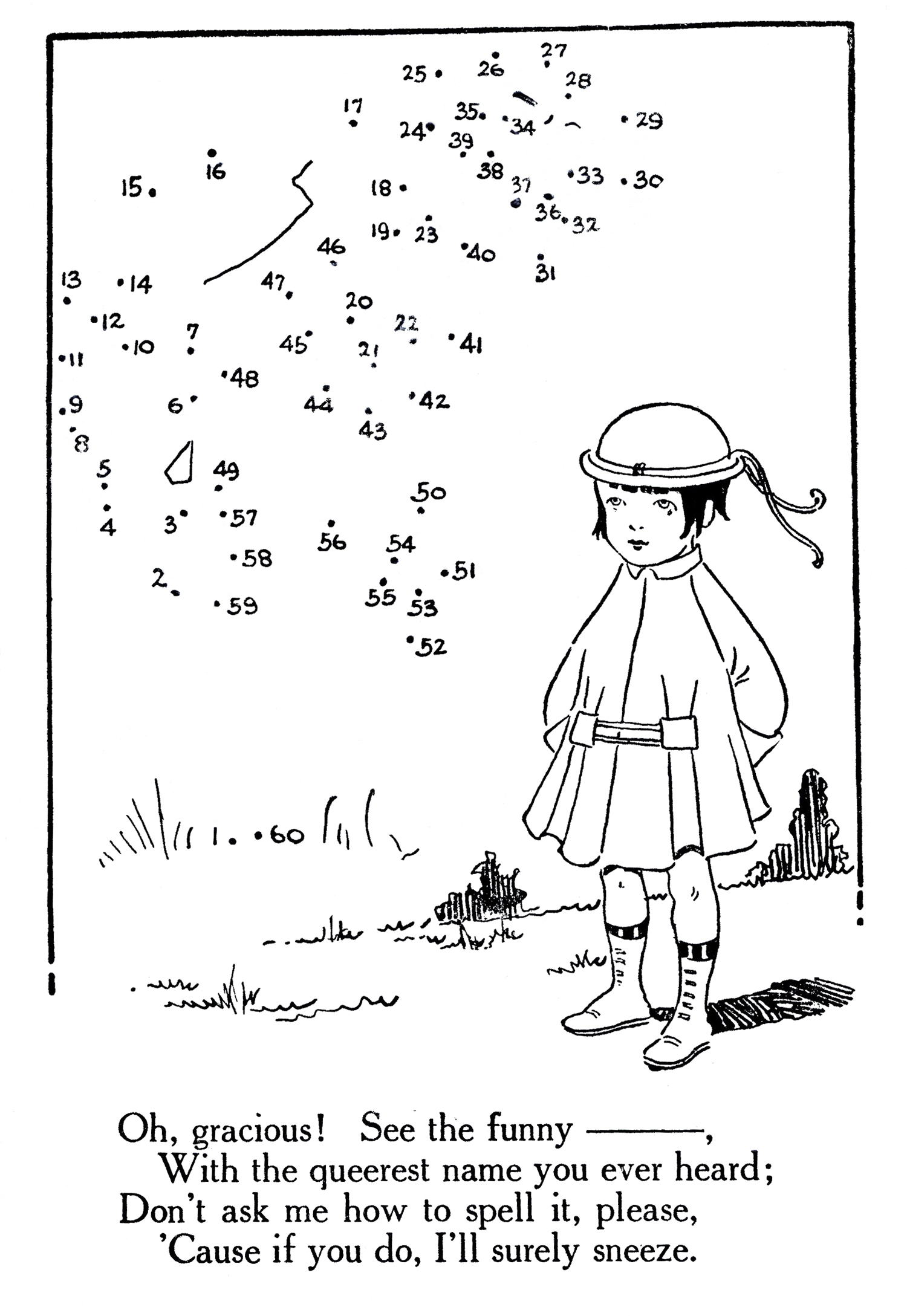 Printable Connect the Dots - Flapper Girl - The Graphics Fairy