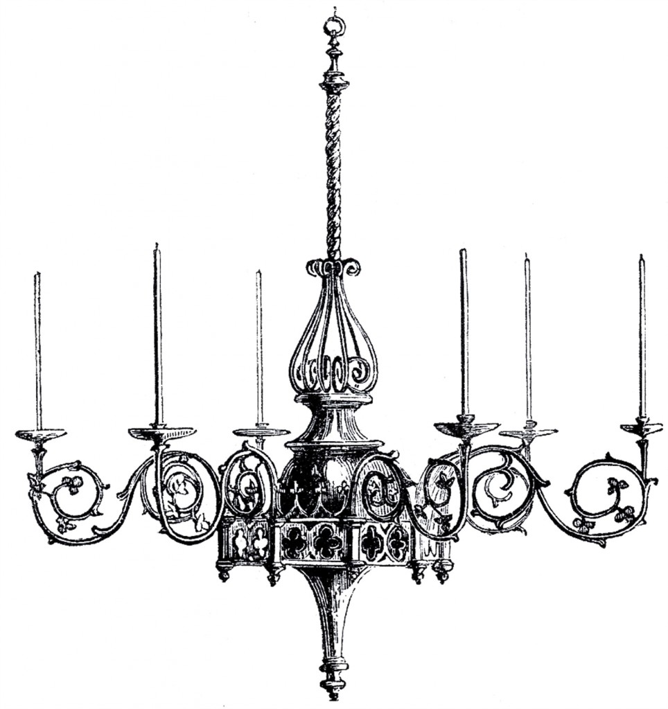 Gothic  vintage Image Graphics The Fairy Vintage  art Chandelier clip chandelier