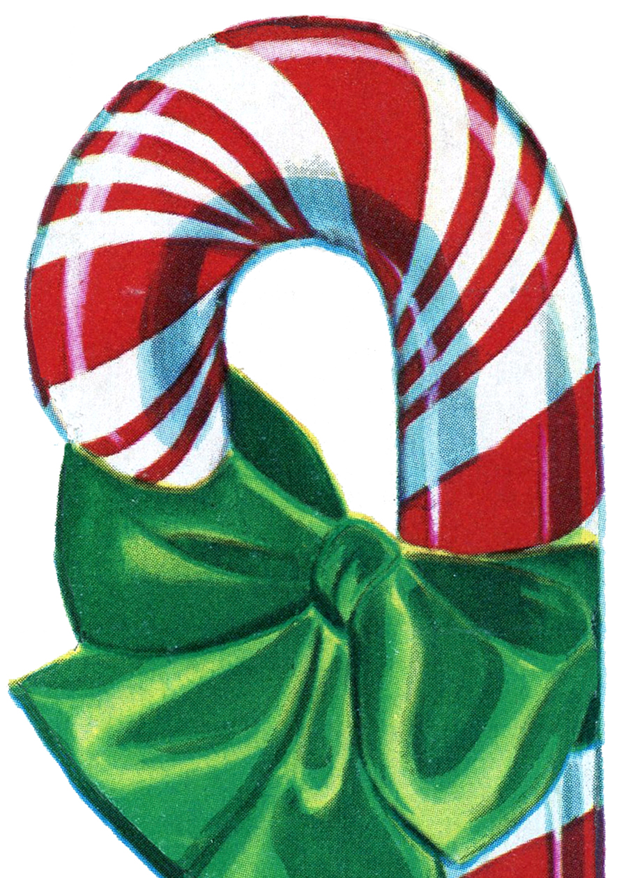 Free Vintage Christmas Clip Art - Candy Cane - The ...
