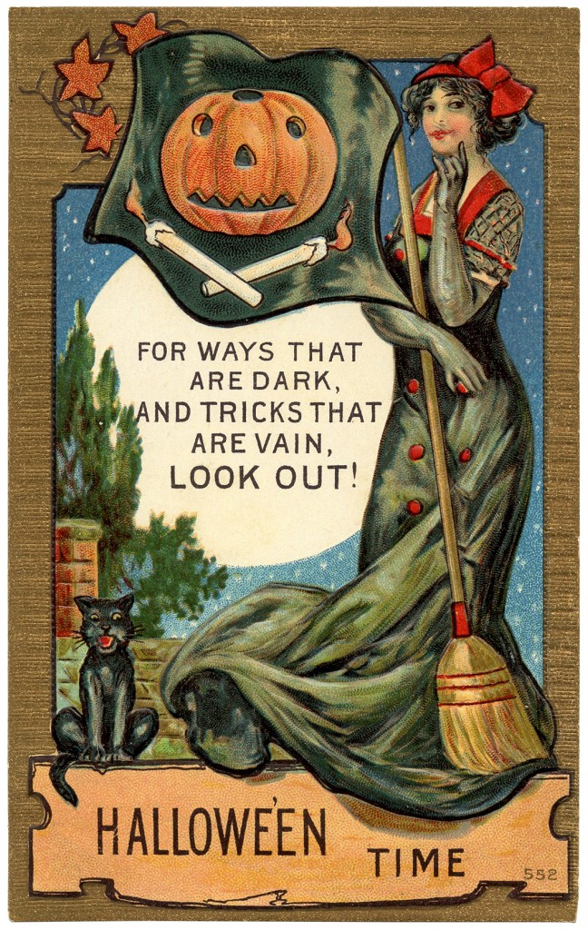 Vintage Halloween Postcard Image