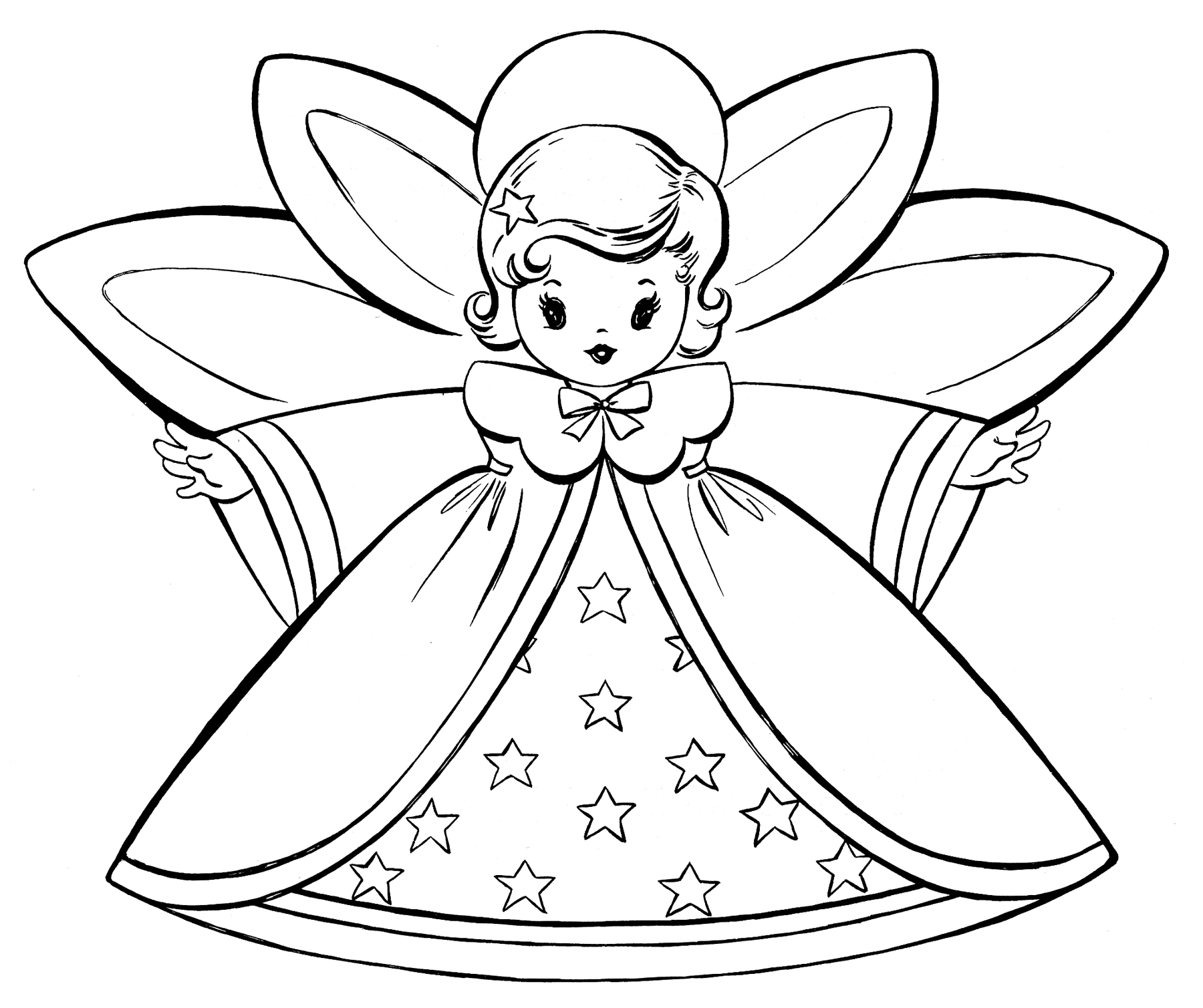 Gallery For > Angel Coloring Page