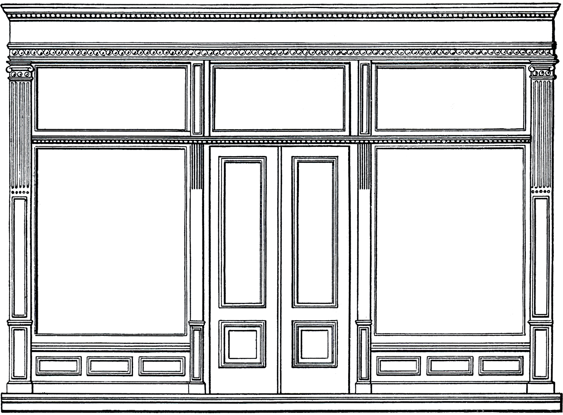 Free Architecture Clip Art - Store Front - The Graphics Fairy