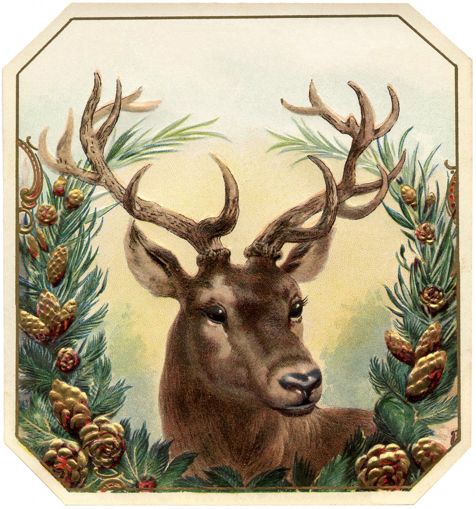 vintage deer clip art - photo #4