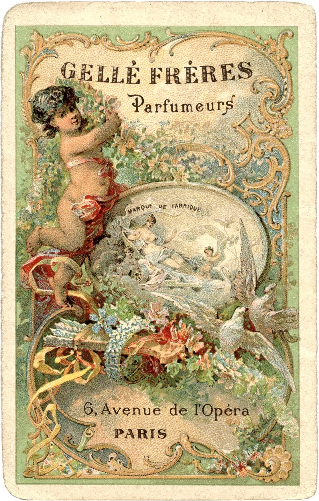 Romantic Paris Perfume Label - Gorgeous! - The Graphics Fairy