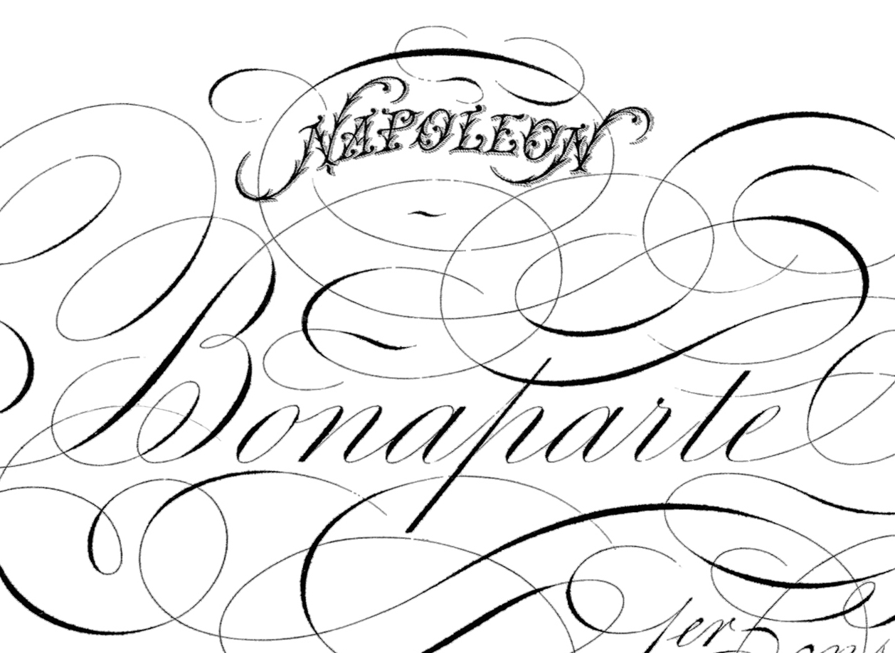 Spencerian Script Napoleon - Pen Flourishing - The Graphics Fairy