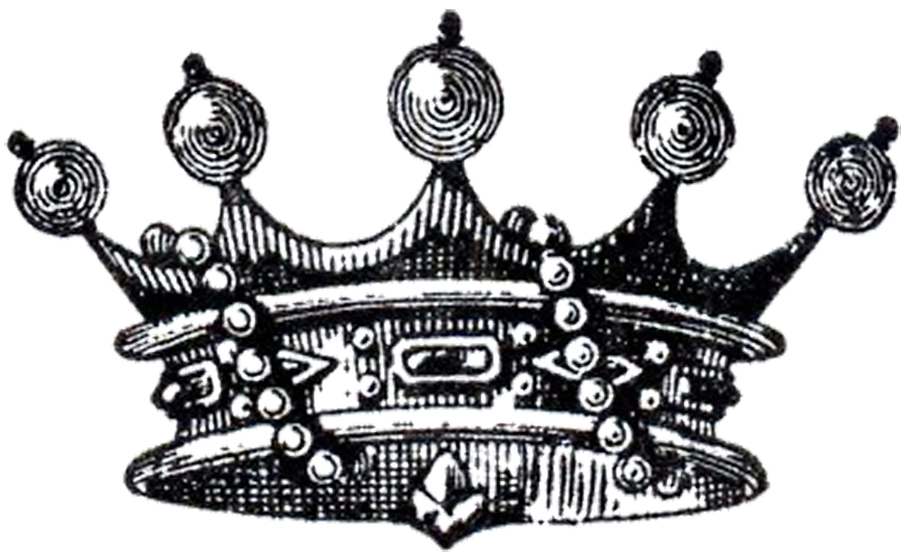 free black and white crown clipart - photo #42