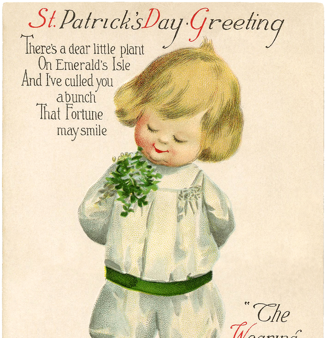 Vintage St Patrick's Day Picture - Cutest Child! - The Graphics Fairy1057 x 1095