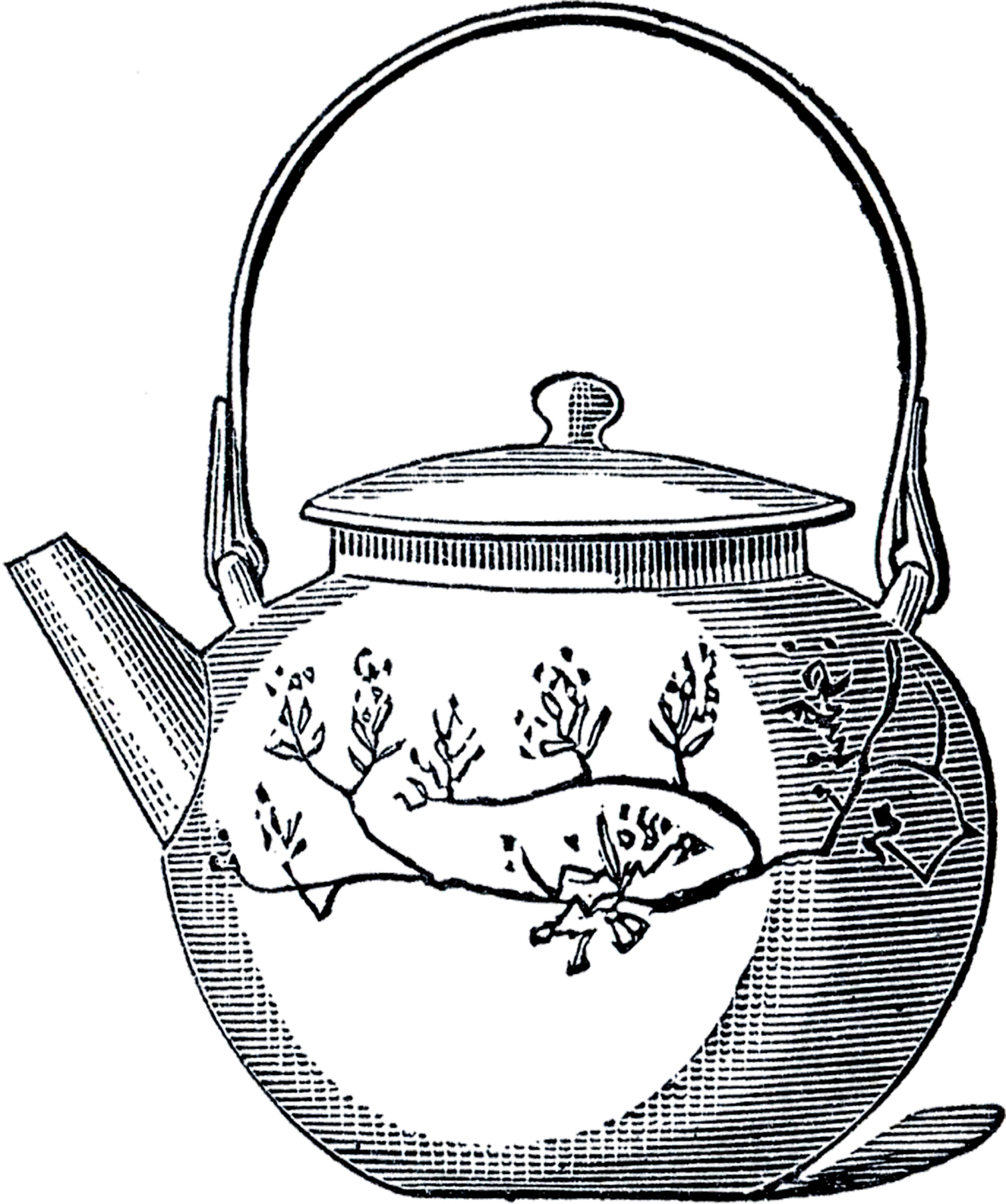 Vintage Asian Teapot Image The Graphics Fairy