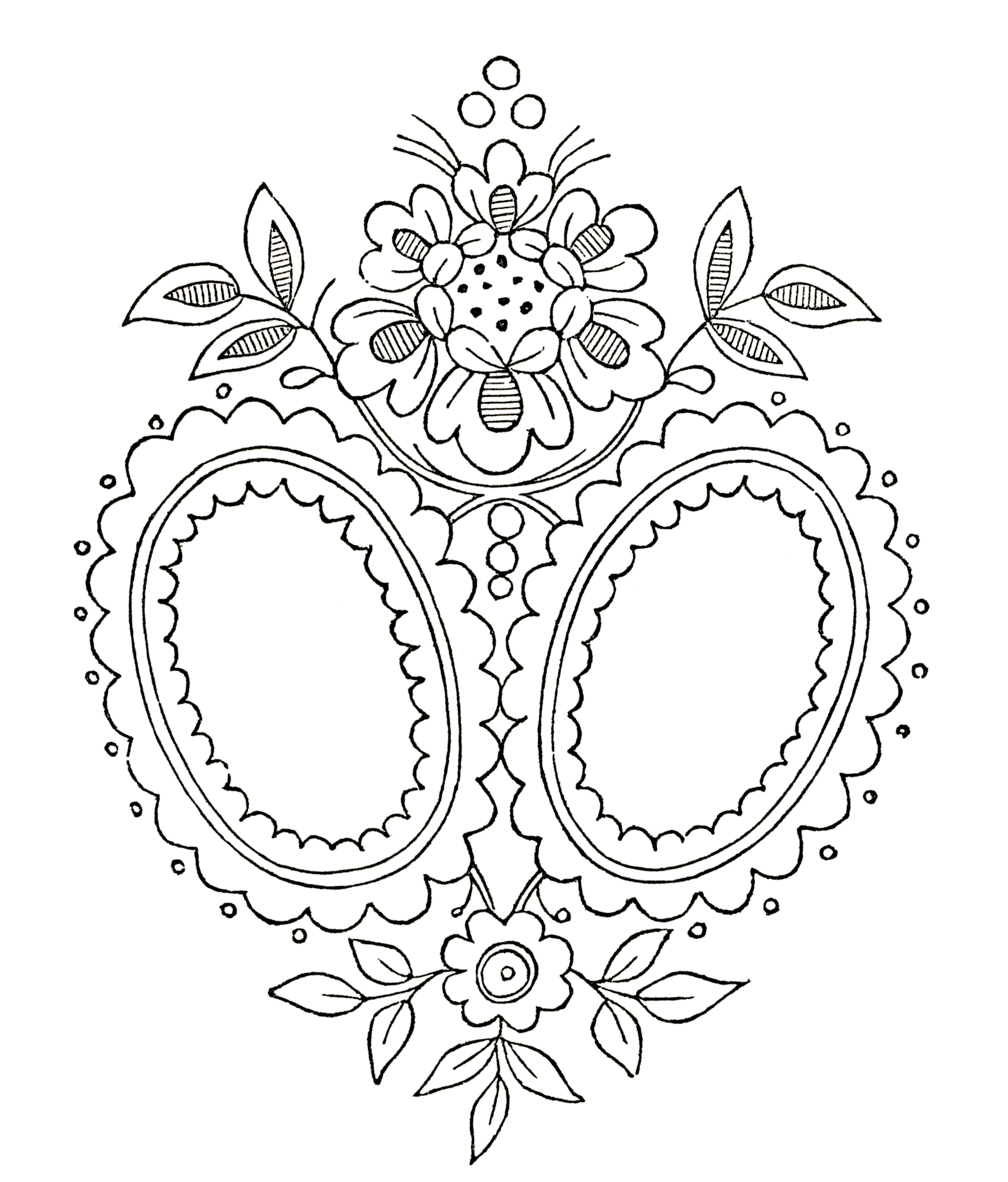 Vintage Monogram Embroidery Pattern! The Graphics Fairy