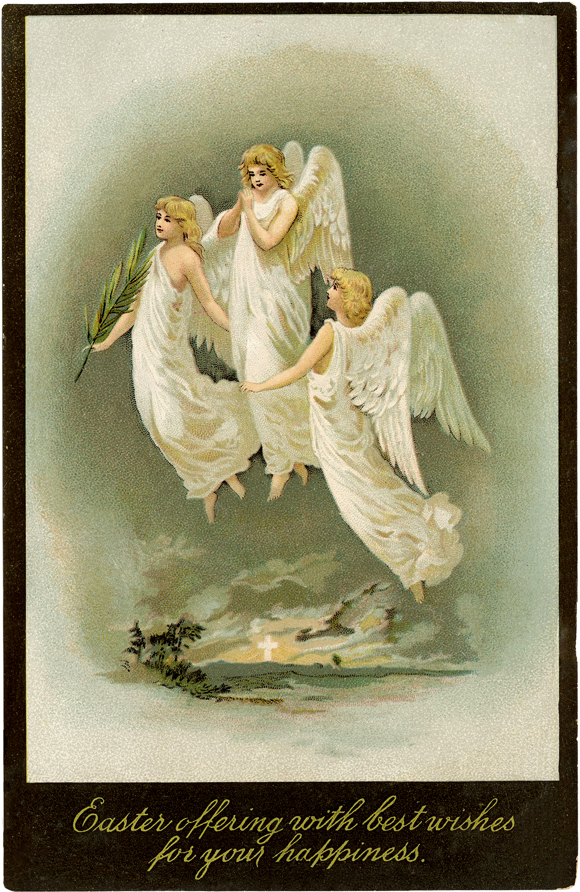 Beautiful Vintage Easter Angels Image! - The Graphics Fairy
