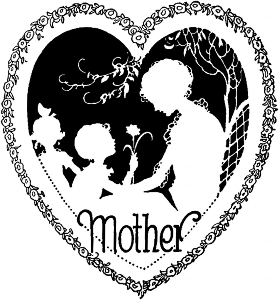 mother clipart black and white - photo #41