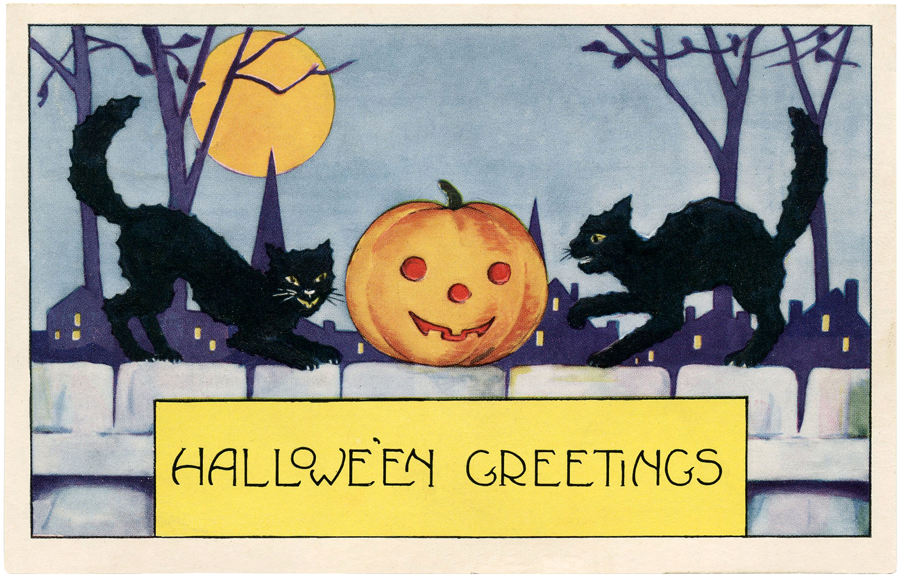 Halloween Black Cats Freebie! - The Graphics Fairy