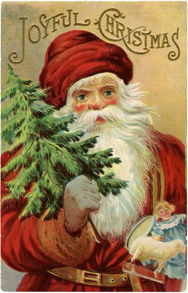 Vintage Christmas Santa Image