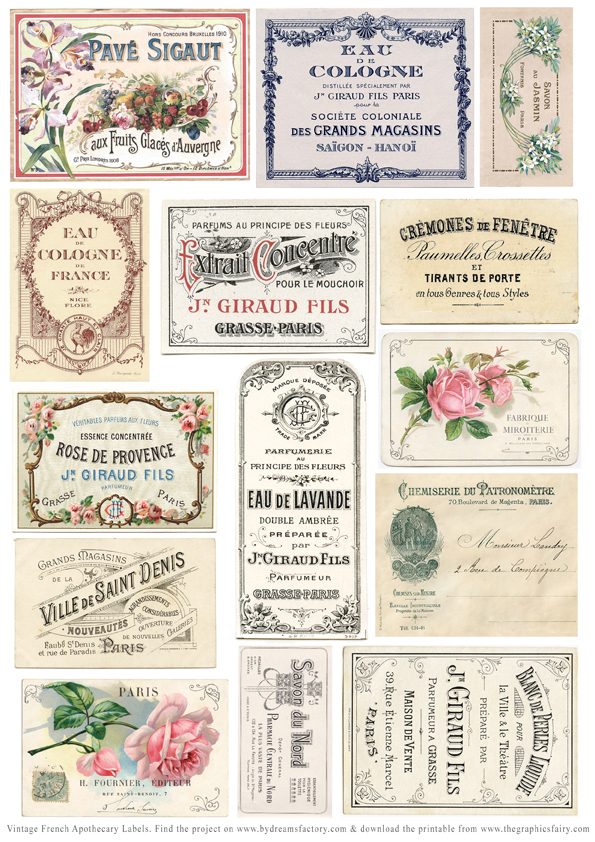 DIY Vintage Apothecary Jar Labels! The Graphics Fairy