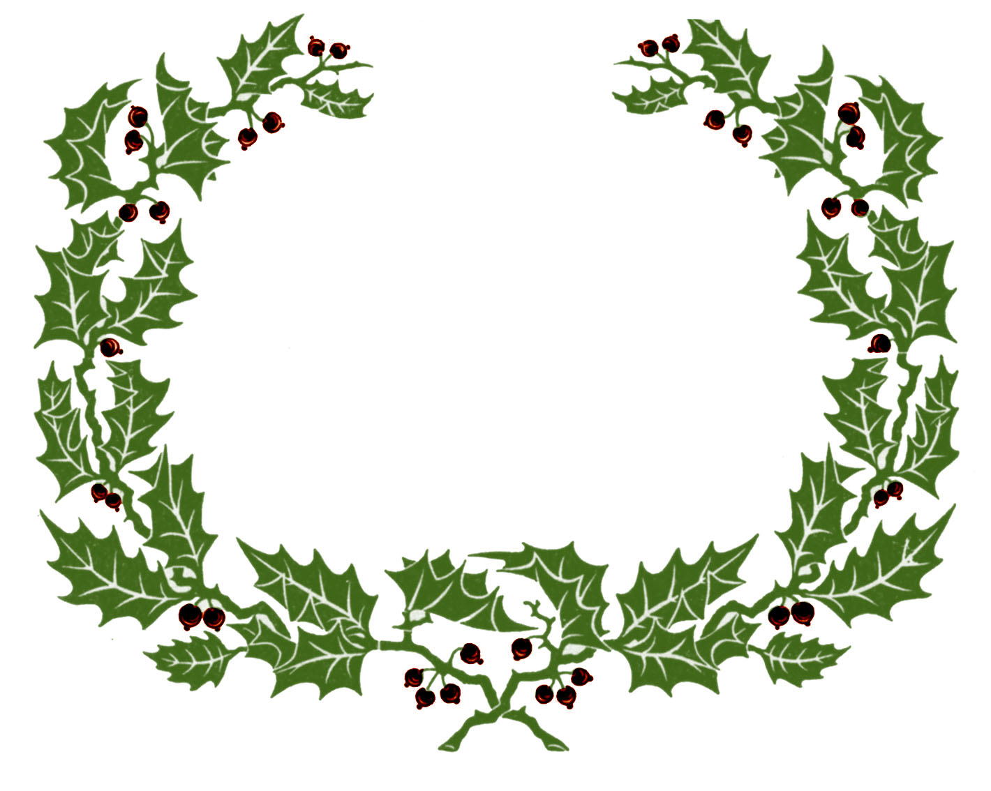 clipart christmas wreath border - photo #10