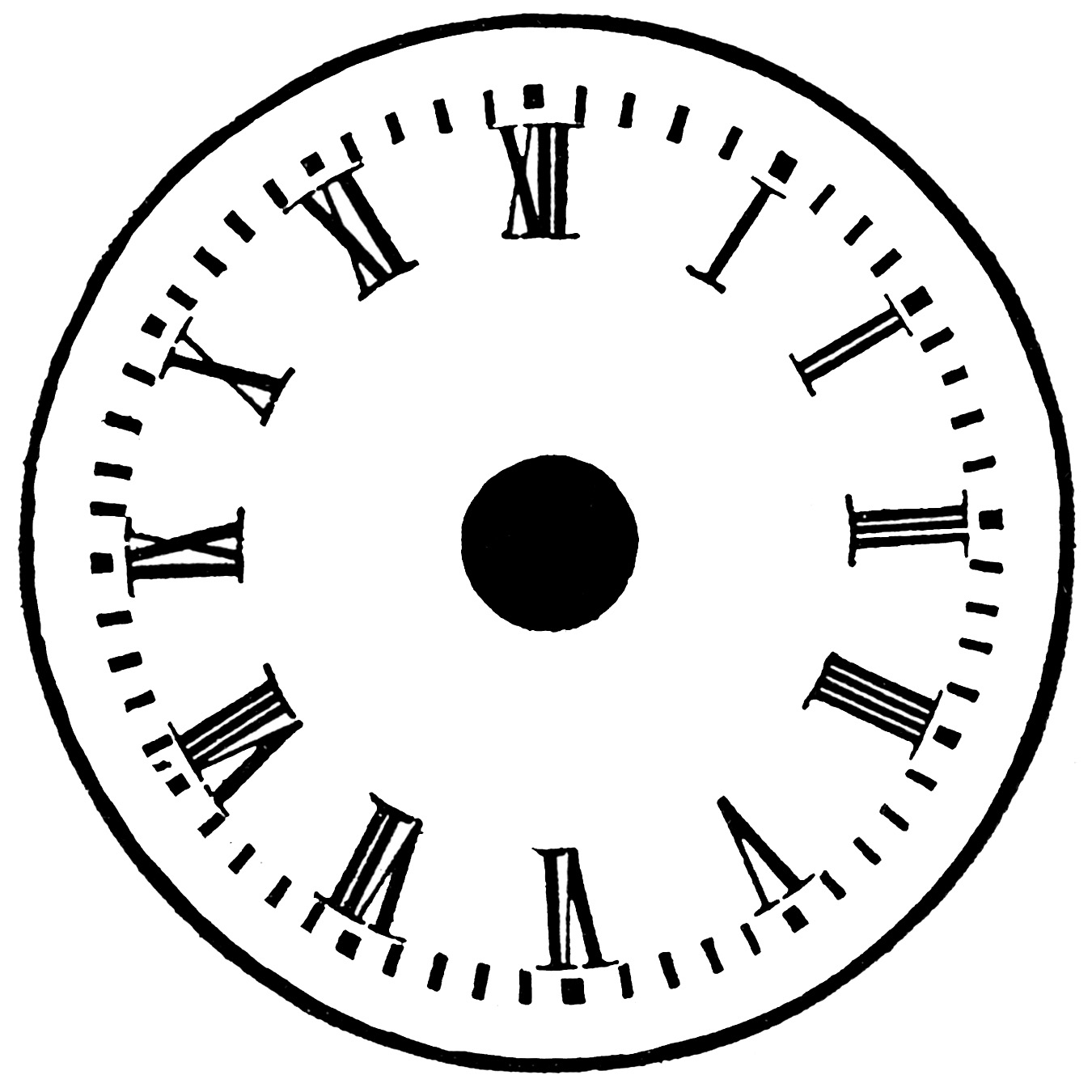 clipart clock face no hands - photo #13