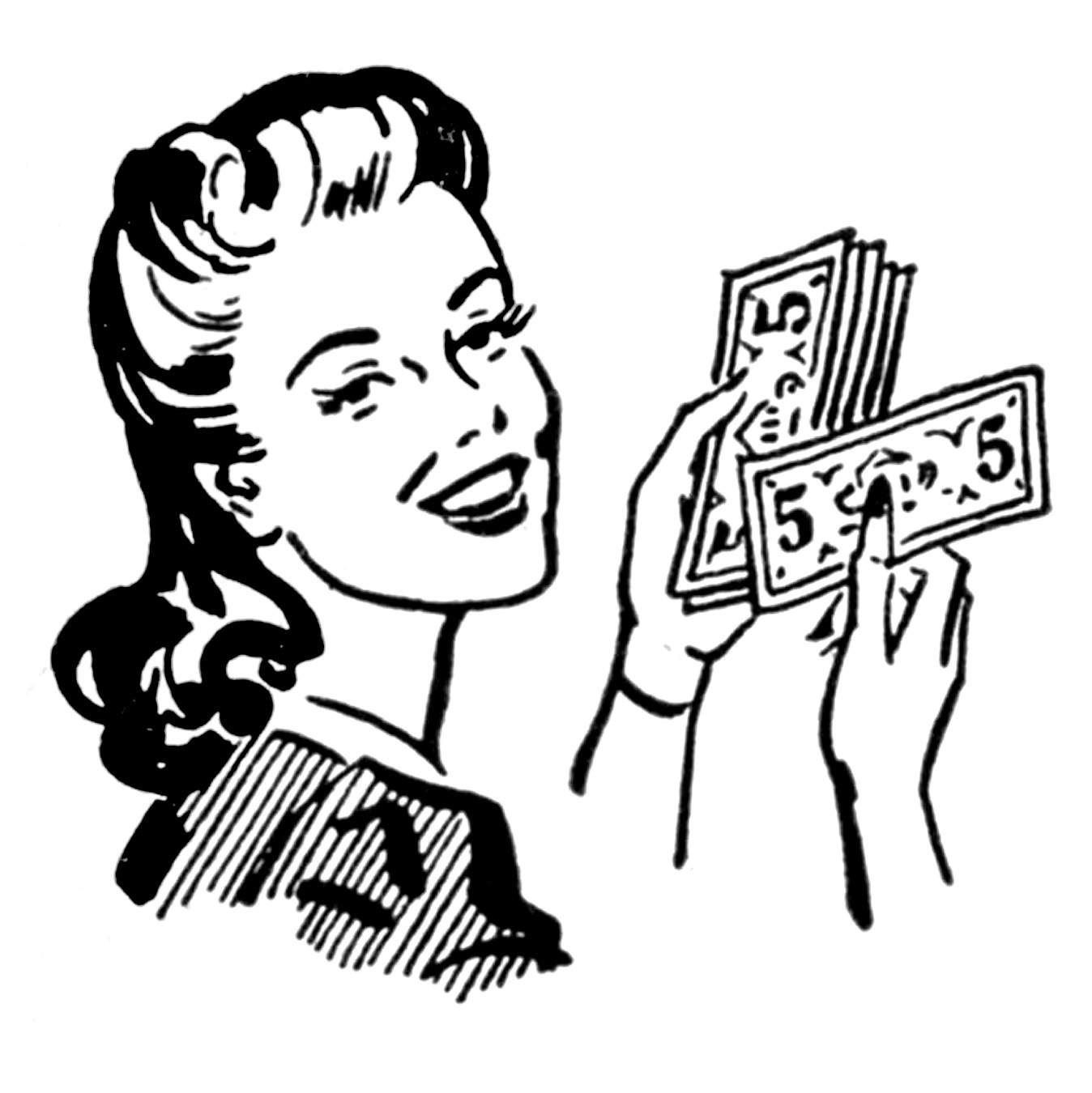 money clipart black and white - photo #32