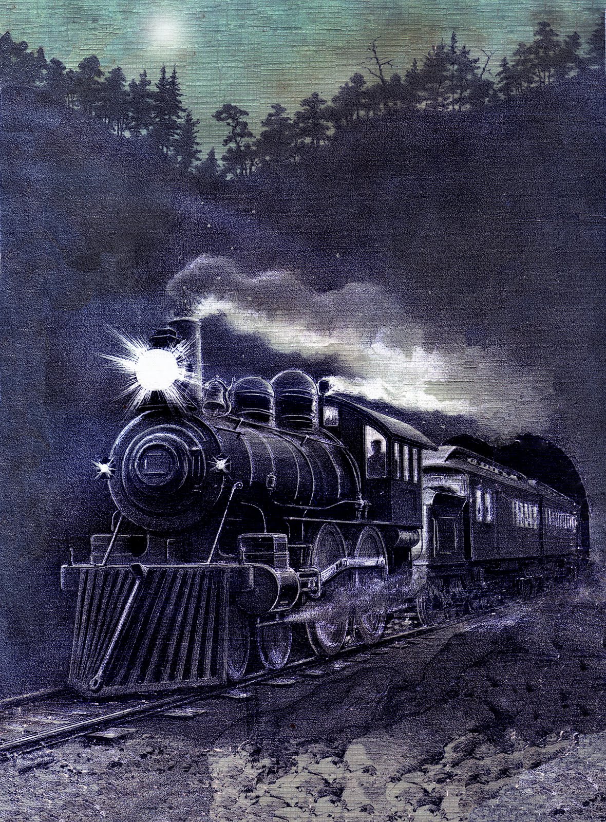 vintage train clip art free - photo #39