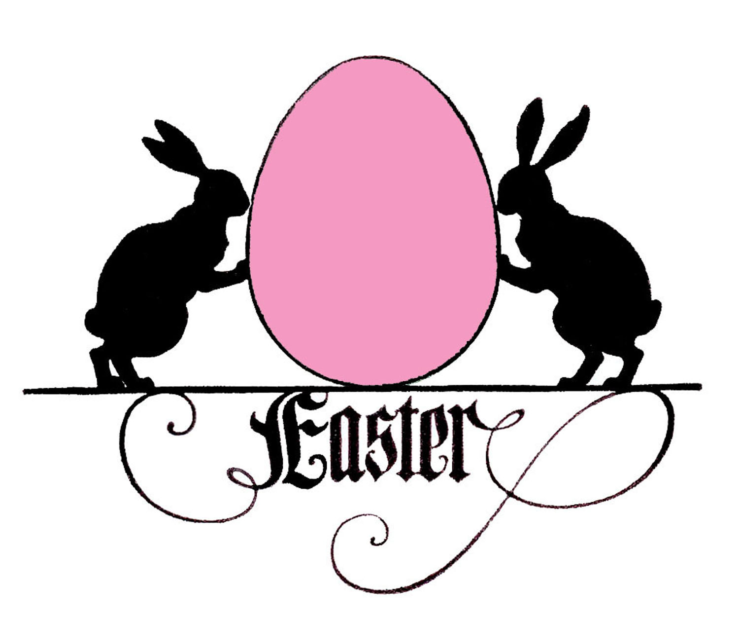 clipart image easter bunny silhouette - photo #7