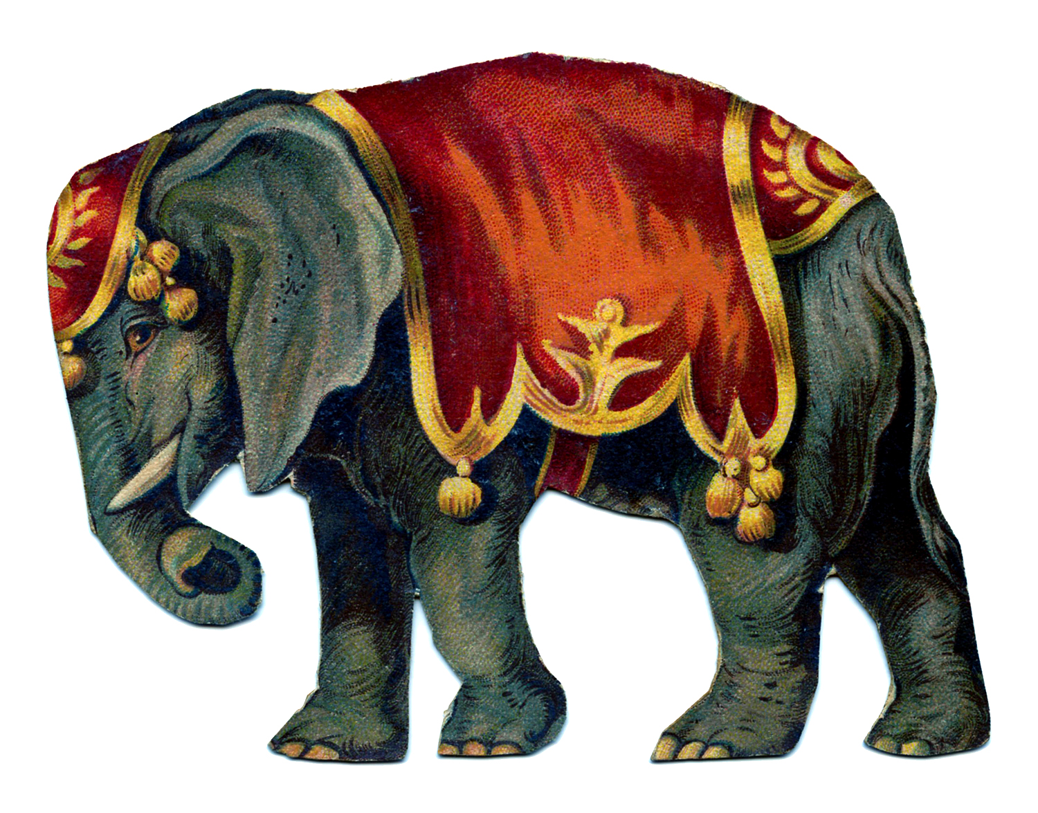 Vintage Image - Circus Elephant - The Graphics Fairy