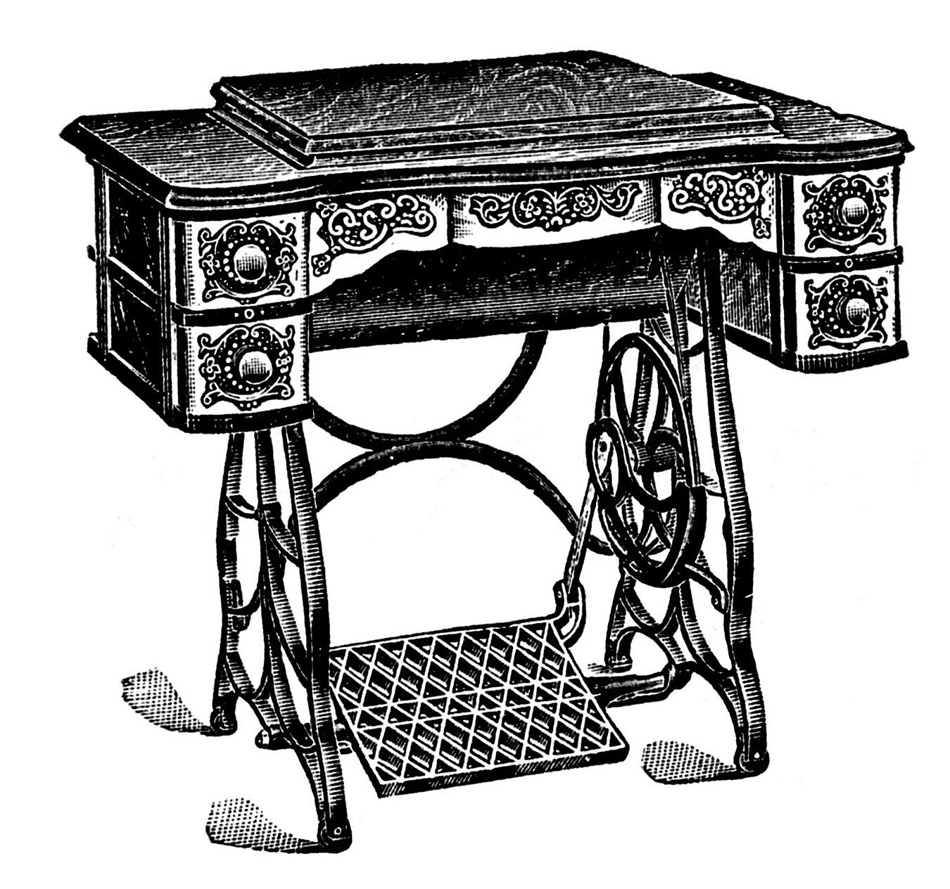 clipart vintage sewing machine - photo #5