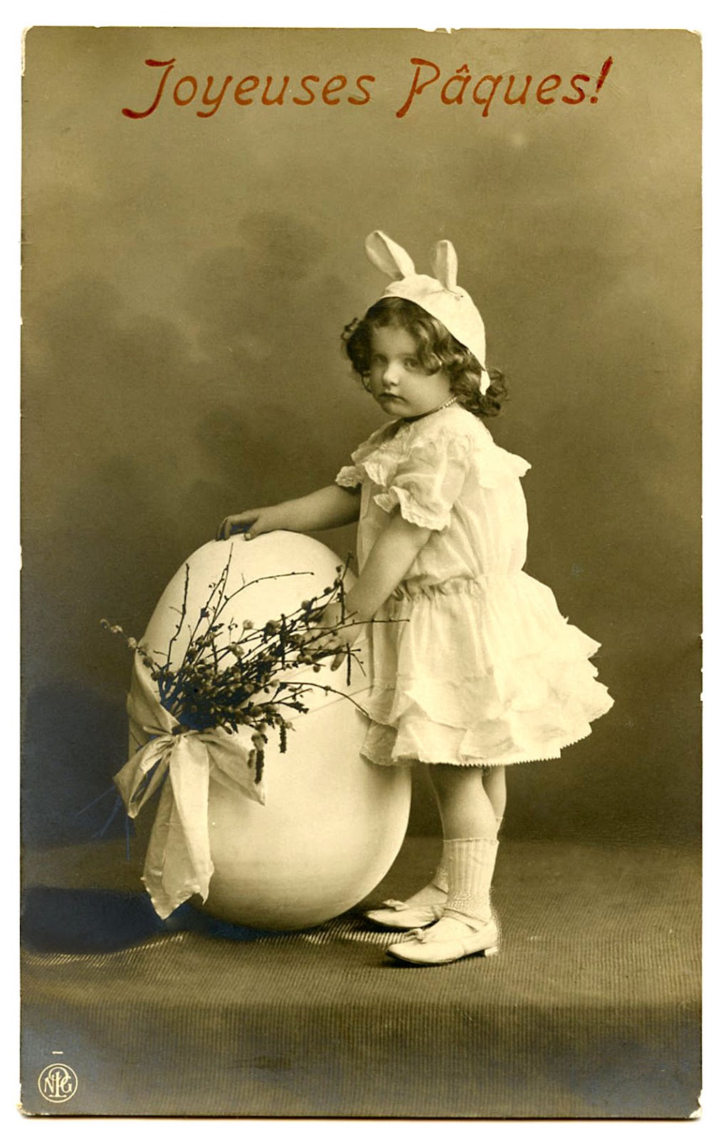 Old Photo - Darling Girl in Easter Bunny Costume - The ...