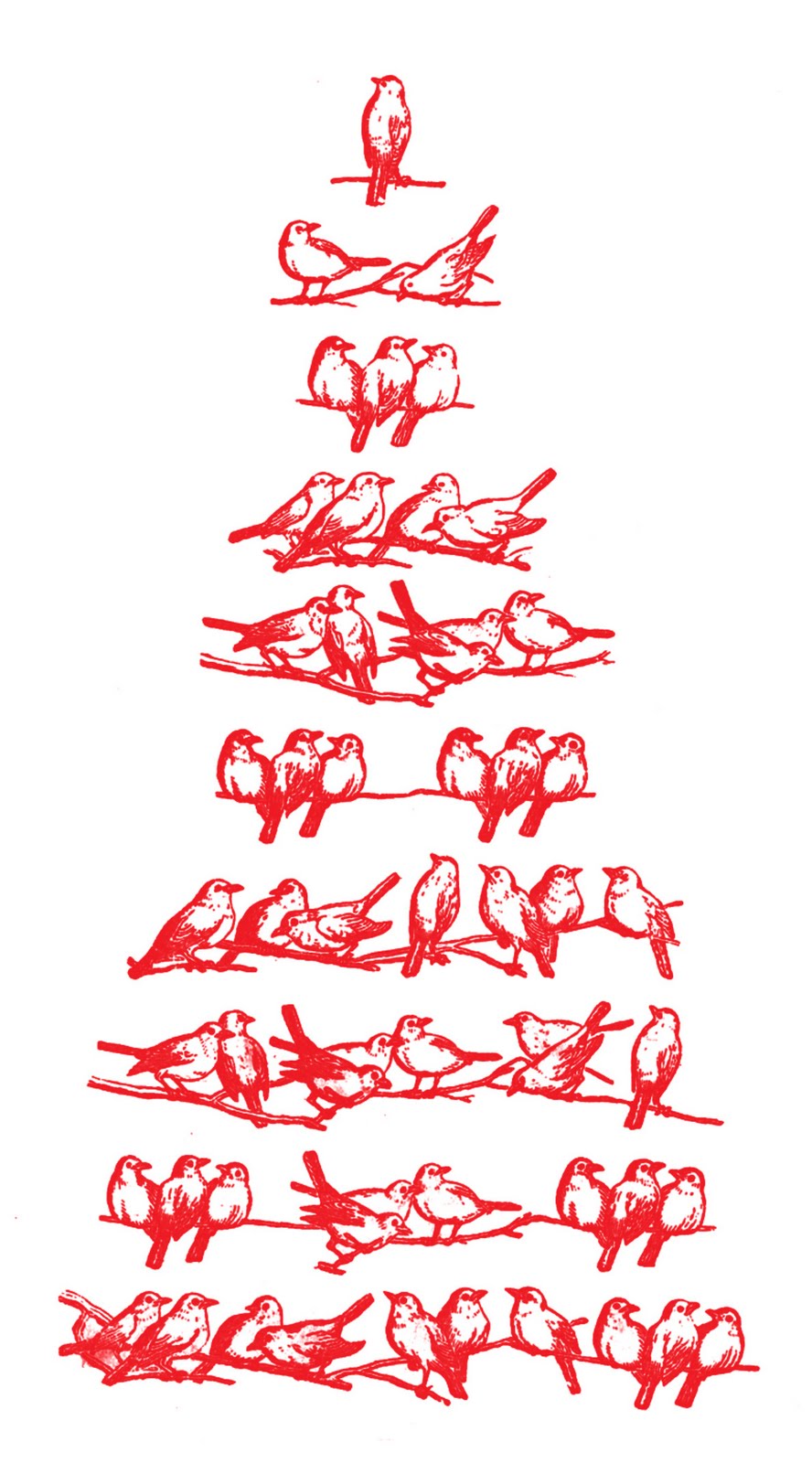Vintage Christmas Clip Art - Bird Tree - The Graphics Fairy