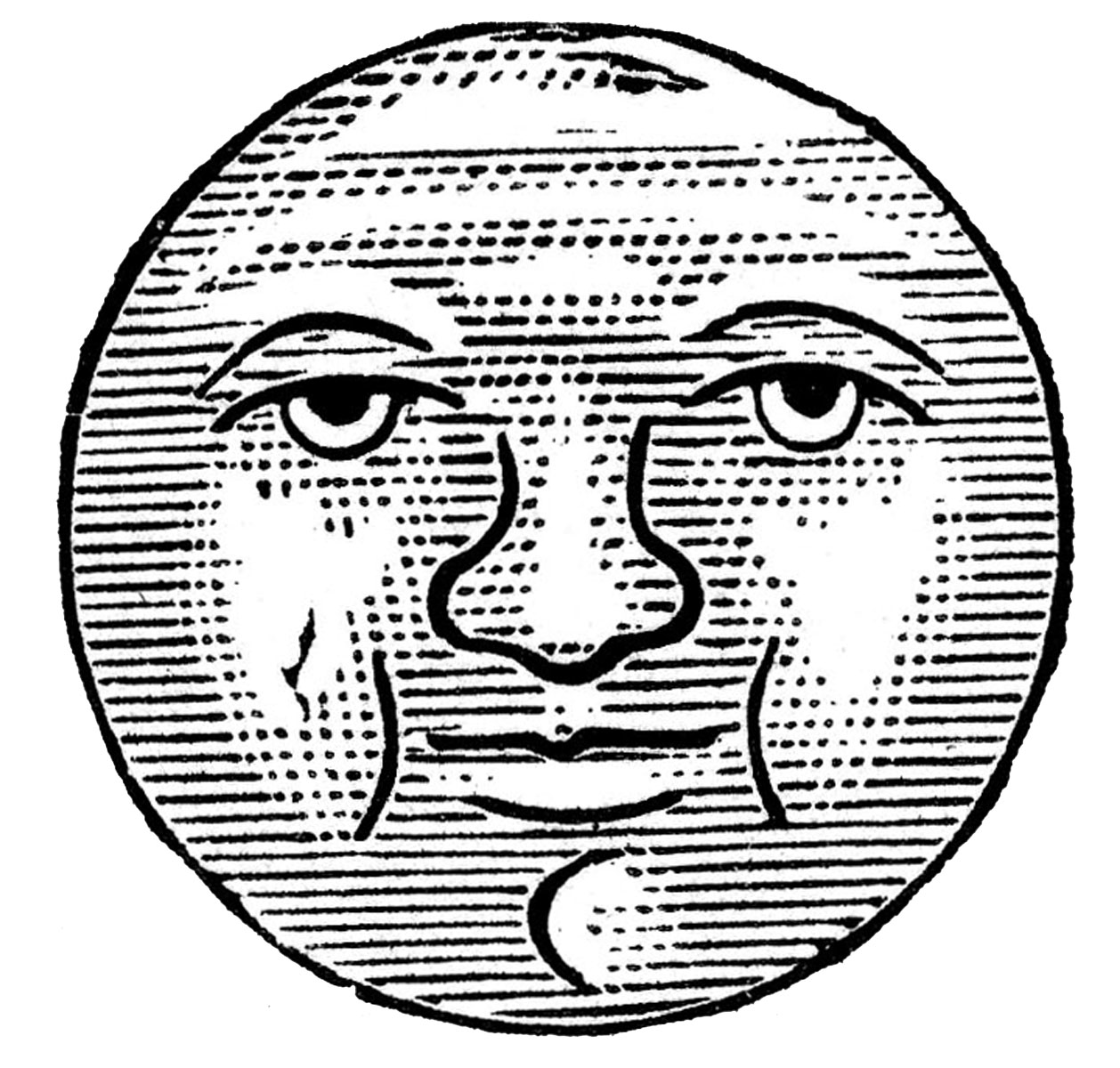man in the moon clipart - photo #4