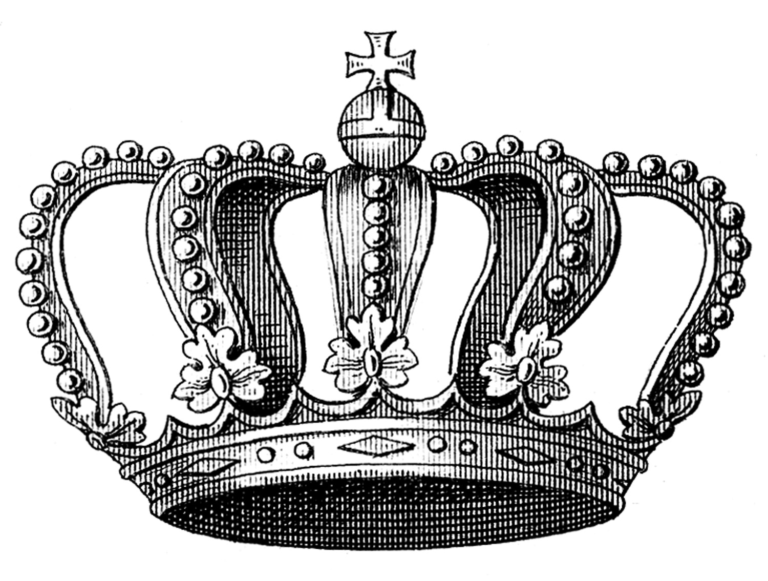 free crown clipart black and white - photo #42