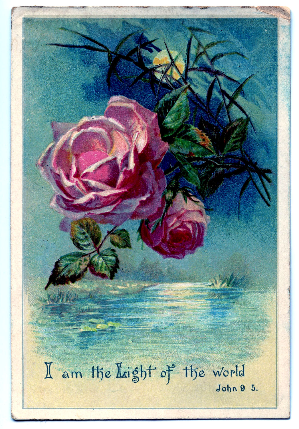 Vintage Clip Art - Moonlight and Roses #2 - The Graphics Fairy