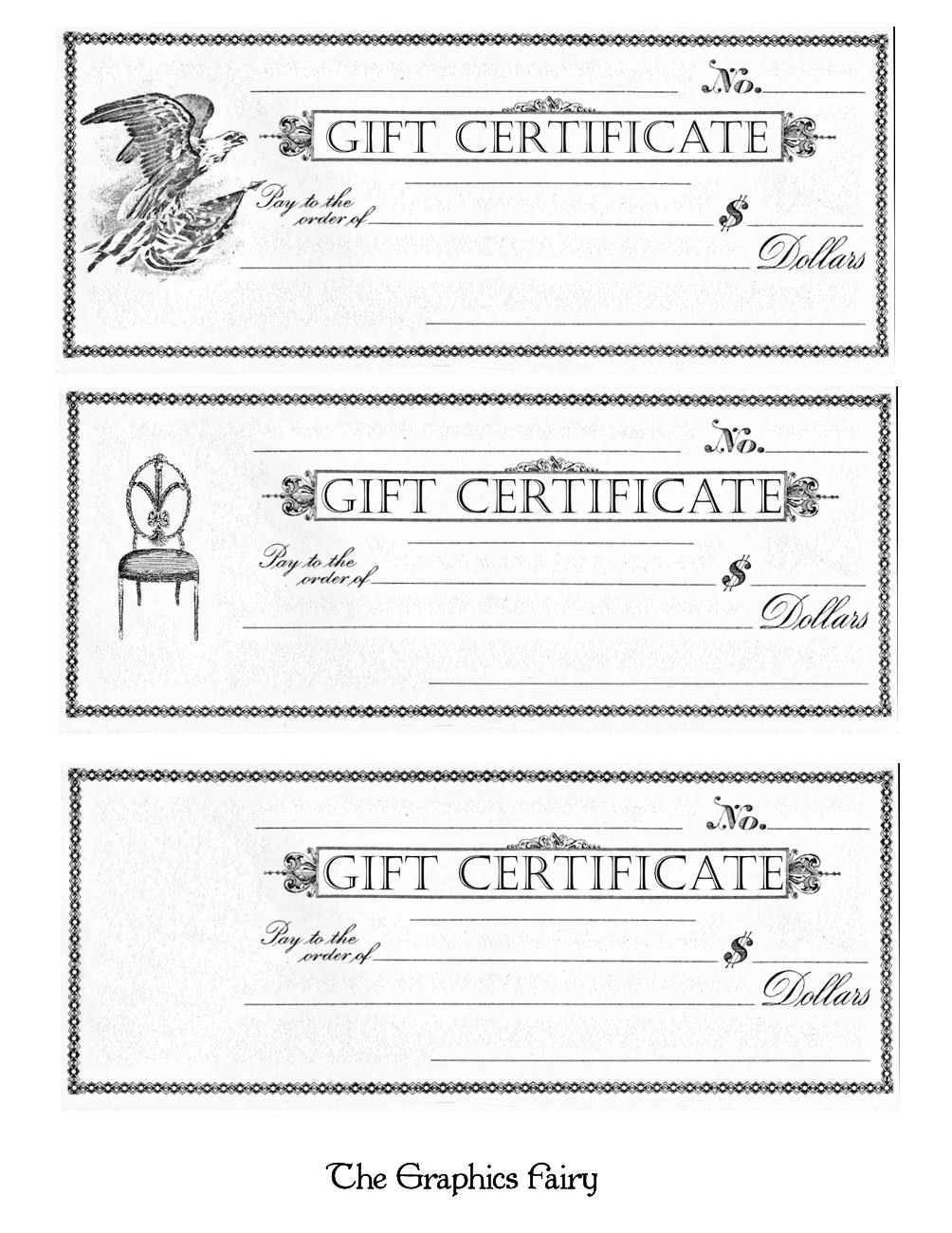 Blank Gift Certificate Template Free Printable - FREE PRINTABLE TEMPLATES
