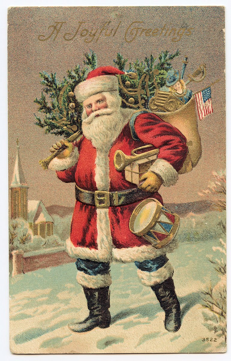 Free Victorian Clip Art Santa Clause in Red The Graphics Fairy
