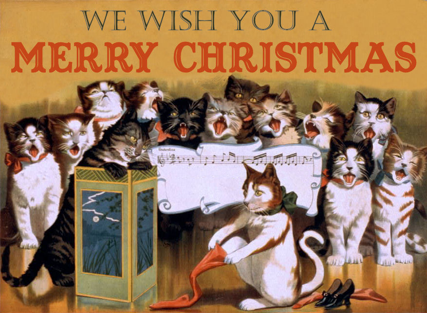 clipart christmas cats - photo #14
