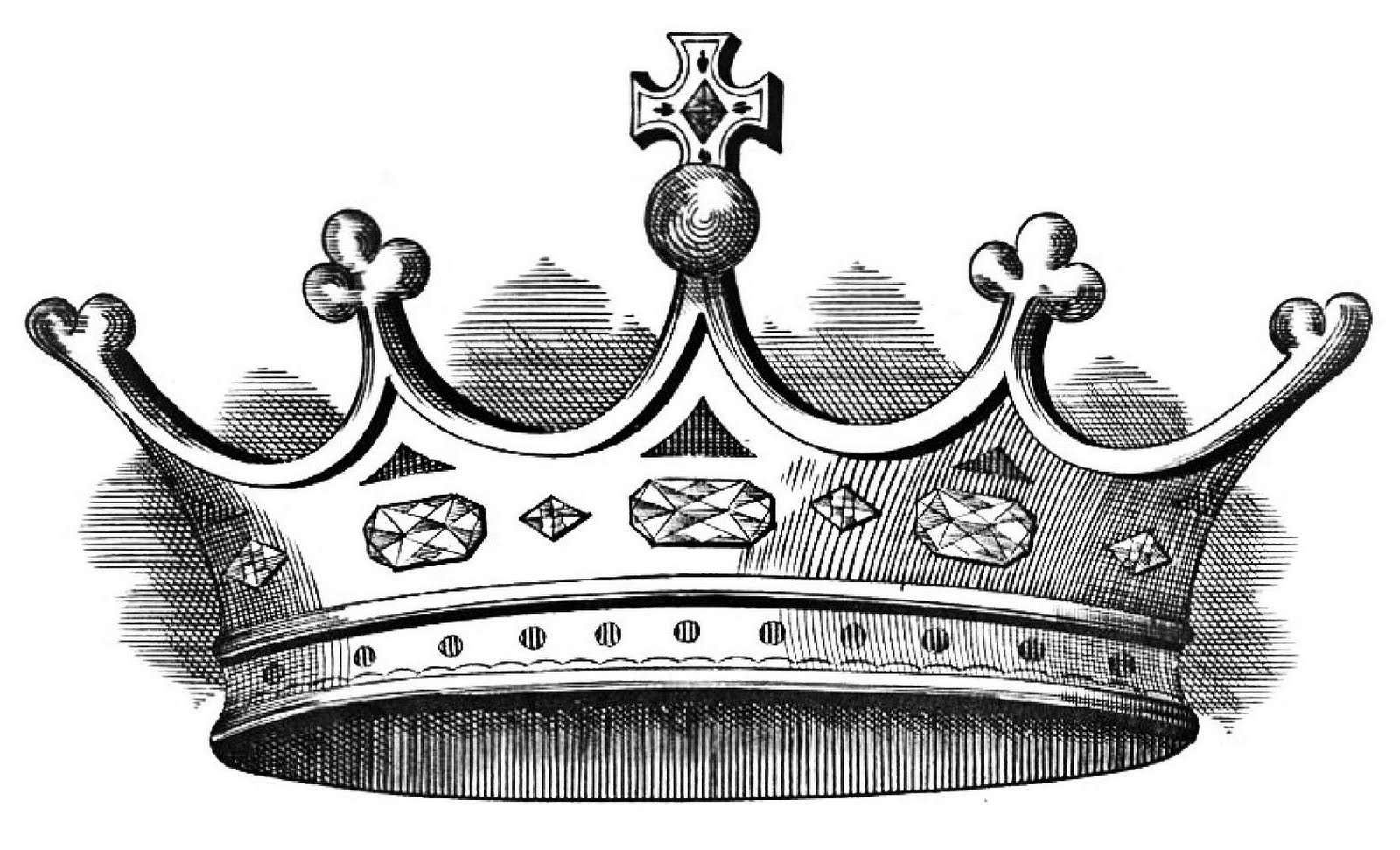 free black and white crown clipart - photo #33