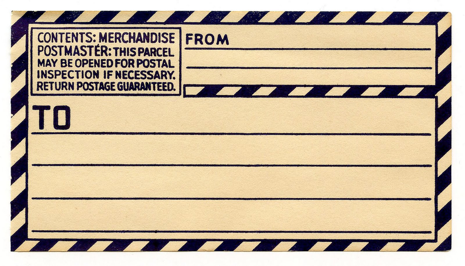 Package Address Label Template