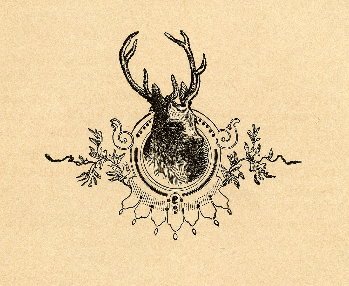 vintage deer clip art - photo #33
