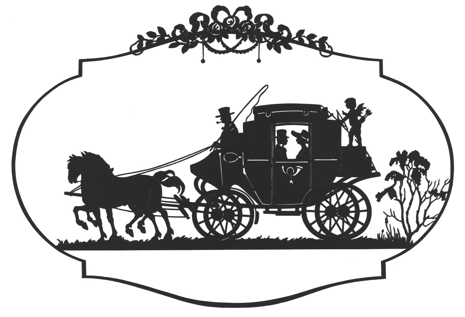 horse and carriage clipart - photo #3