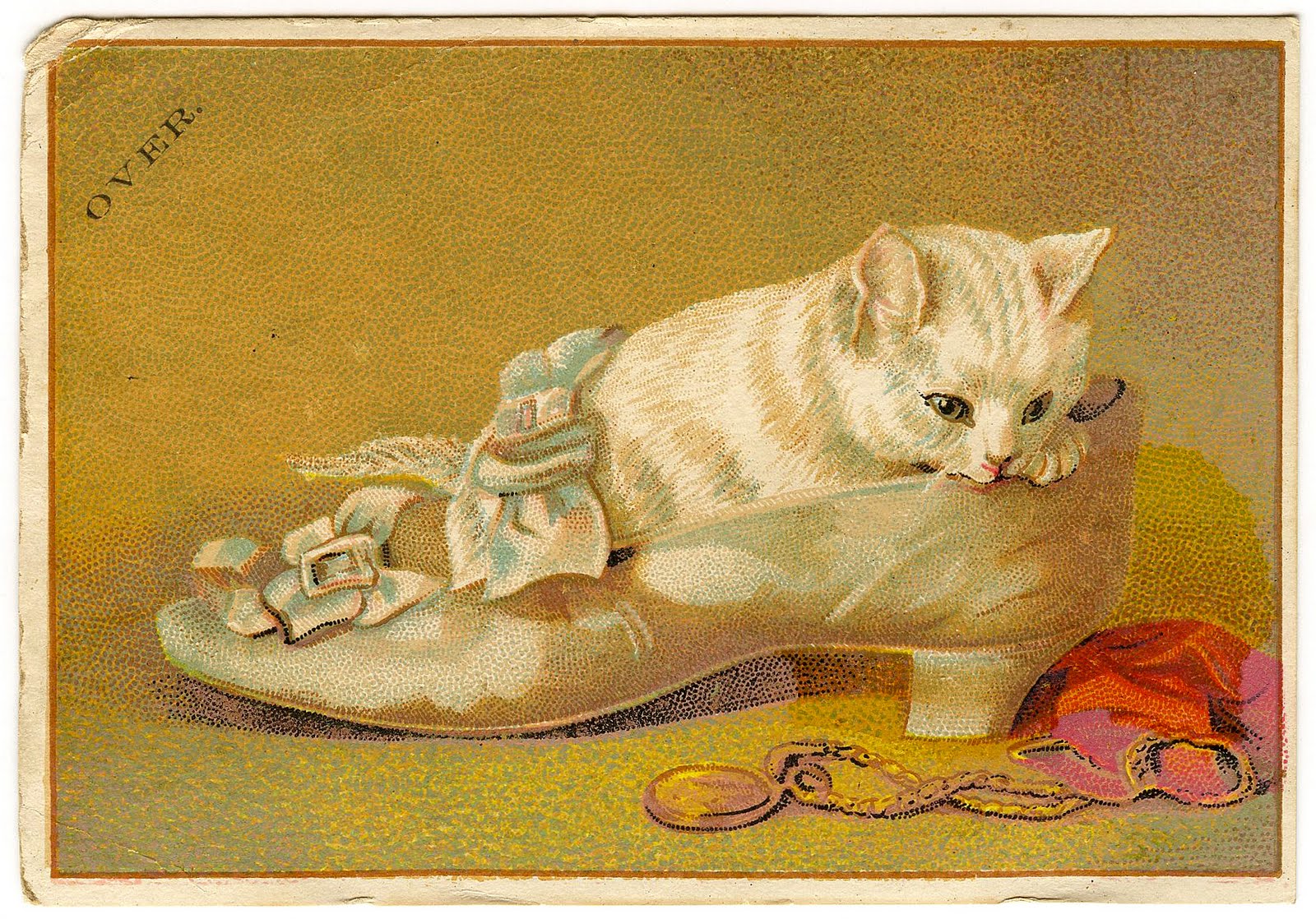 Vintage Clip Art - Kitten in Slipper - Ephemera - The Graphics Fairy1600 x 1118